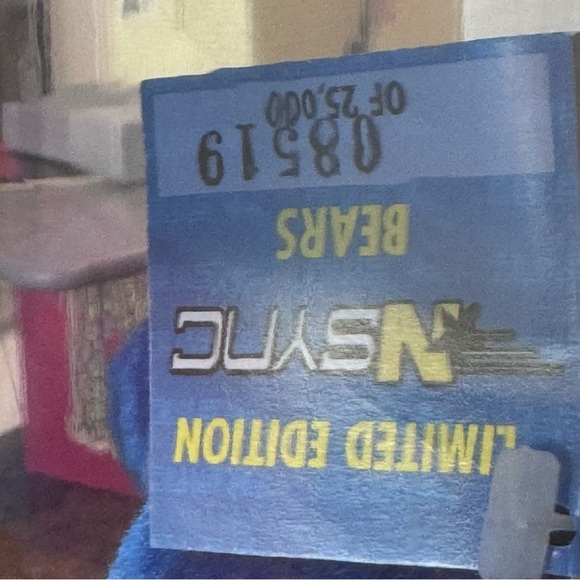 N Sync Limited Edition Collectible Bear JC Chasez #8519 / 25000 NSA New… - Picture 5 of 5